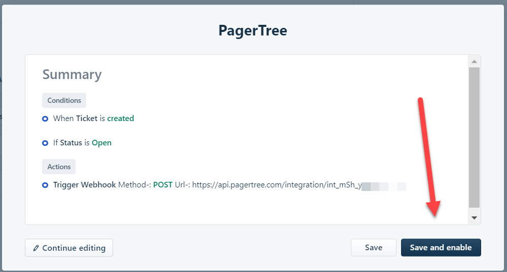 Pagertree confirmation